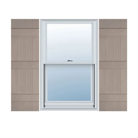 Ekena Millwork Lifetime Vinyl, 4 Board Joined (3 Batten), Board-n-Batten Shutters, w/Shutter Loks, LJ4C14X07800CL, PR LJ4C14X07800CL